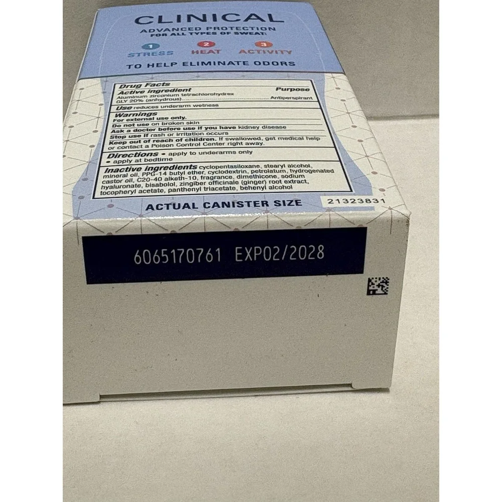Secret Clinical Completely Clean Invisible Solid 100HR Antiperspirant 1.6 oz NEW